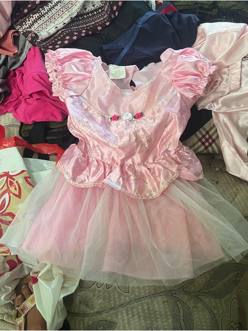 Pink Princess Tulle Kids Costume Dress